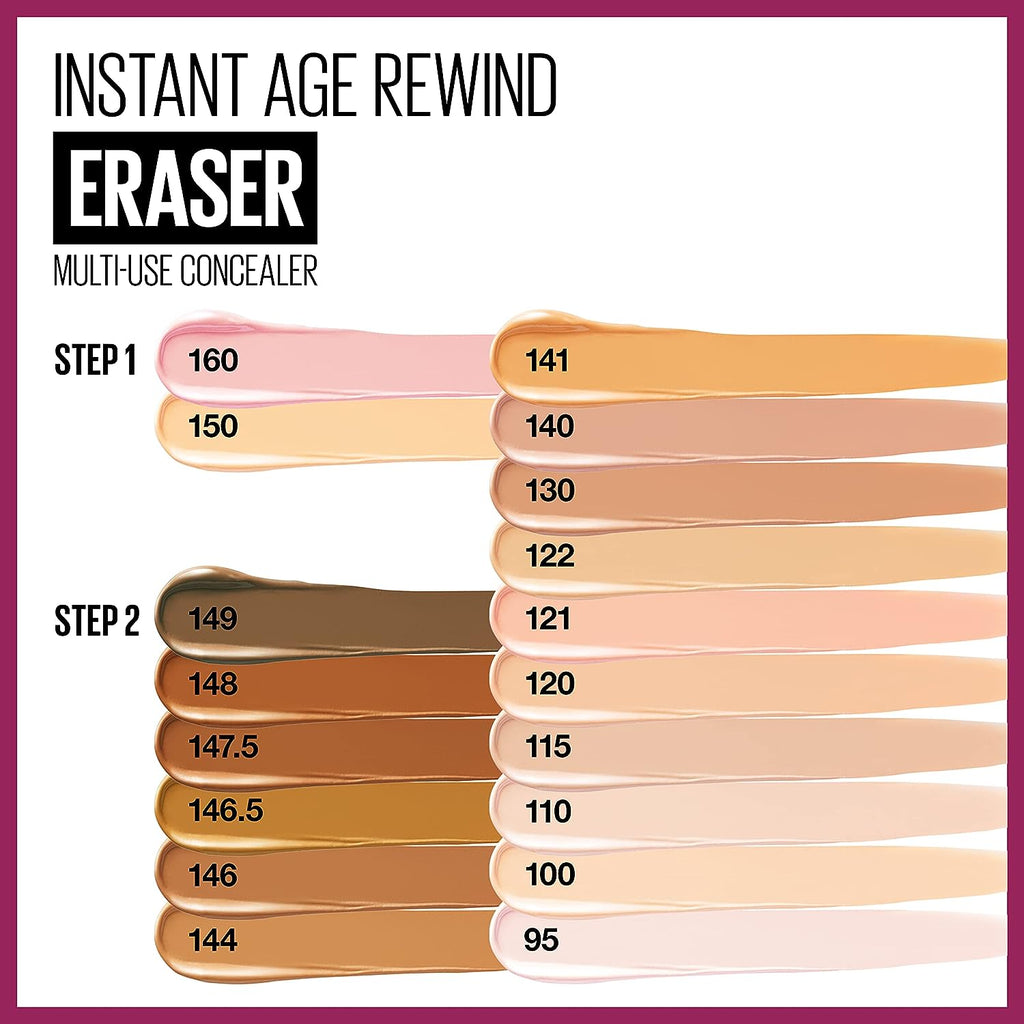 Maybelline New York Instant Age Rewind Eraser Dark Circles Treatment Multi-Use Concealer, 095, 1 Count (Packaging May Vary)