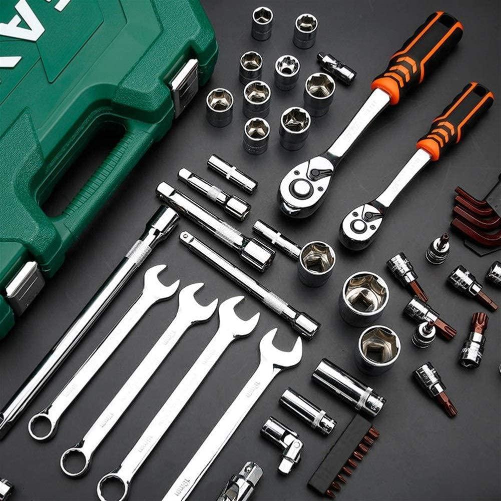 Sturdy Hand Tools 46Pcs Professional Spanner Socket Set 1/4inch Screwdriver Ratchet Wrench Set Kit Car Repair Tools Combination Hand Tool Set Safety