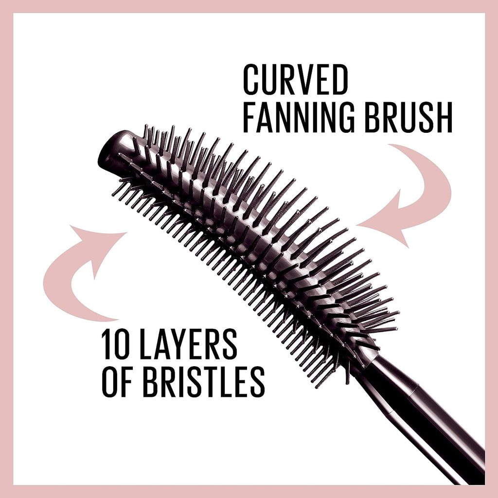 Maybelline New York Lash Sensational Waterproof Mascara, Lengthening and Volumizing for a Full Fan Effect,Very Black, 1 Count