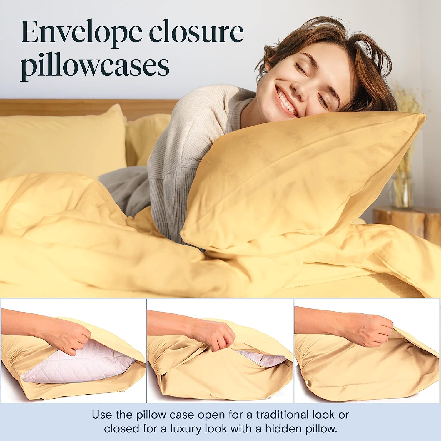 LuxClub 4 PC Sheet Set Bamboo Sheets Deep Pockets 18" Eco Friendly Wrinkle Free Sheets Machine Washable Hotel Bedding Silky Soft - Butter Twin
