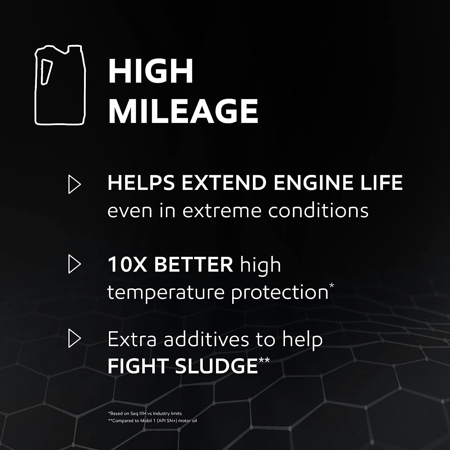 Mobil 1 High Mileage Full Synthetic Motor Oil 5W-20, 5 Quart
