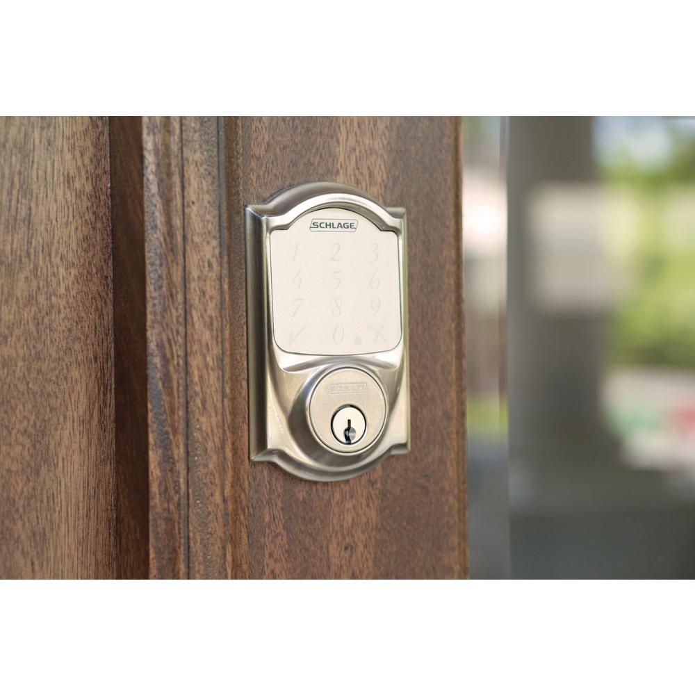 Camelot Satin Nickel Sense Smart Door Lock (2-Pack)
