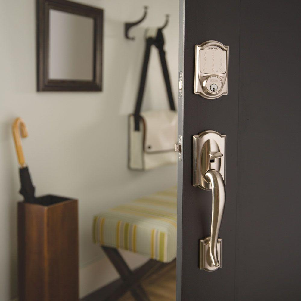 Camelot Satin Nickel Sense Smart Door Lock (2-Pack)
