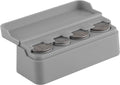 SINGARO Coin Holder for Car, Universal Car Coin Change Organizer, Car Coin Holder Compatible with Coins of Different Sizes, Car Interior Accessories, Suitable for Most Cars, Trucks(Gray，2 Pack)