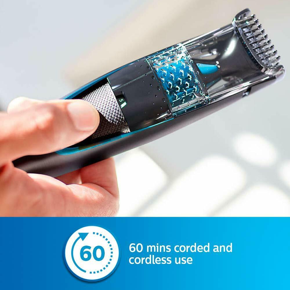 Men's Vacuum Beard Trimmer Cordless and Corded Philips BT7206/15 Smart Trimmer