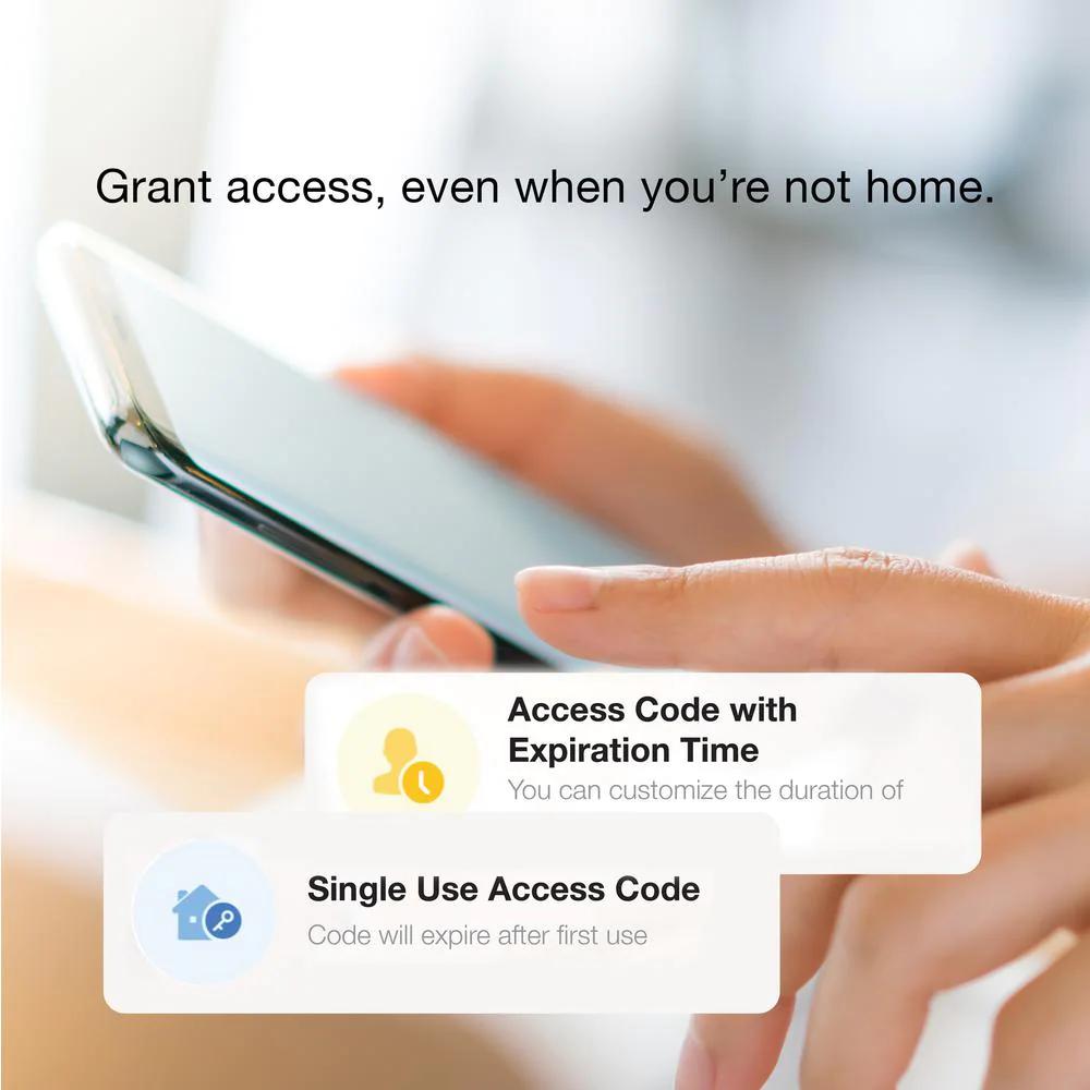 Secure Plus Matte Black Single-Cylinder Smart Lock Latch with Keypad, Bluetooth and Fingerprint