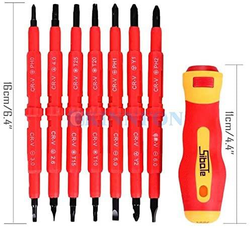 Screwdriver DHL 50Set 7pcs Electrician's Insulated Electrical Hand Screwdriver Tool Set Home Garden Hand Tools With Box