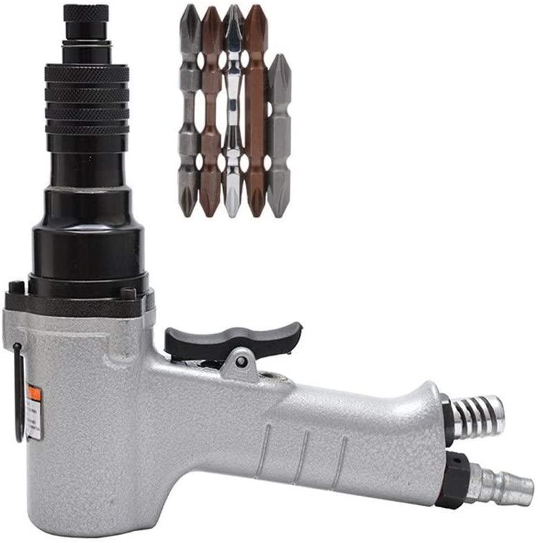OUPPENG Portable Practica Pneumatic Pneumatic Screwdriver, Preset Torque Screwdriver, Positive and Negative Wind Batch Hand Tools Industrial