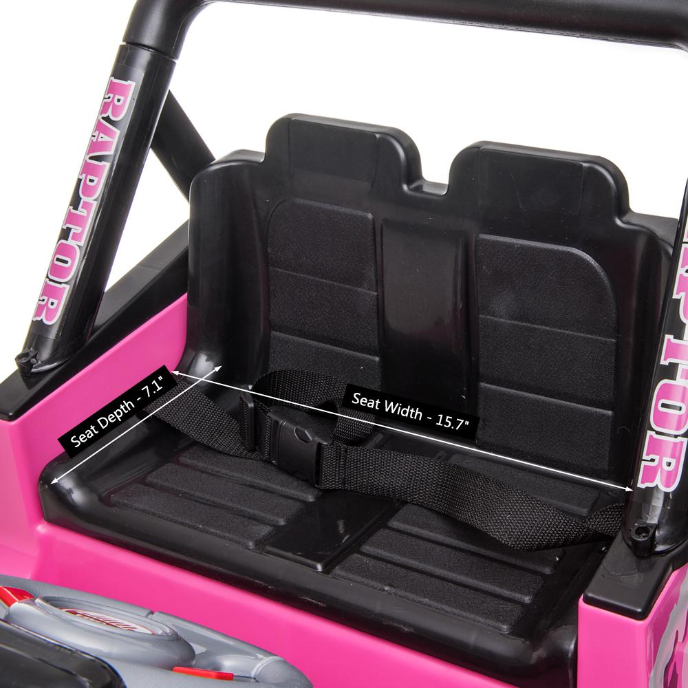 LEADZM LZ-11 Electric Car Child Jeep,Ride on Car for Kid,Double Drive with 2.4G Remote Control,12V 7AH Rechargeable Battery,LED Car Headlights-Pink
