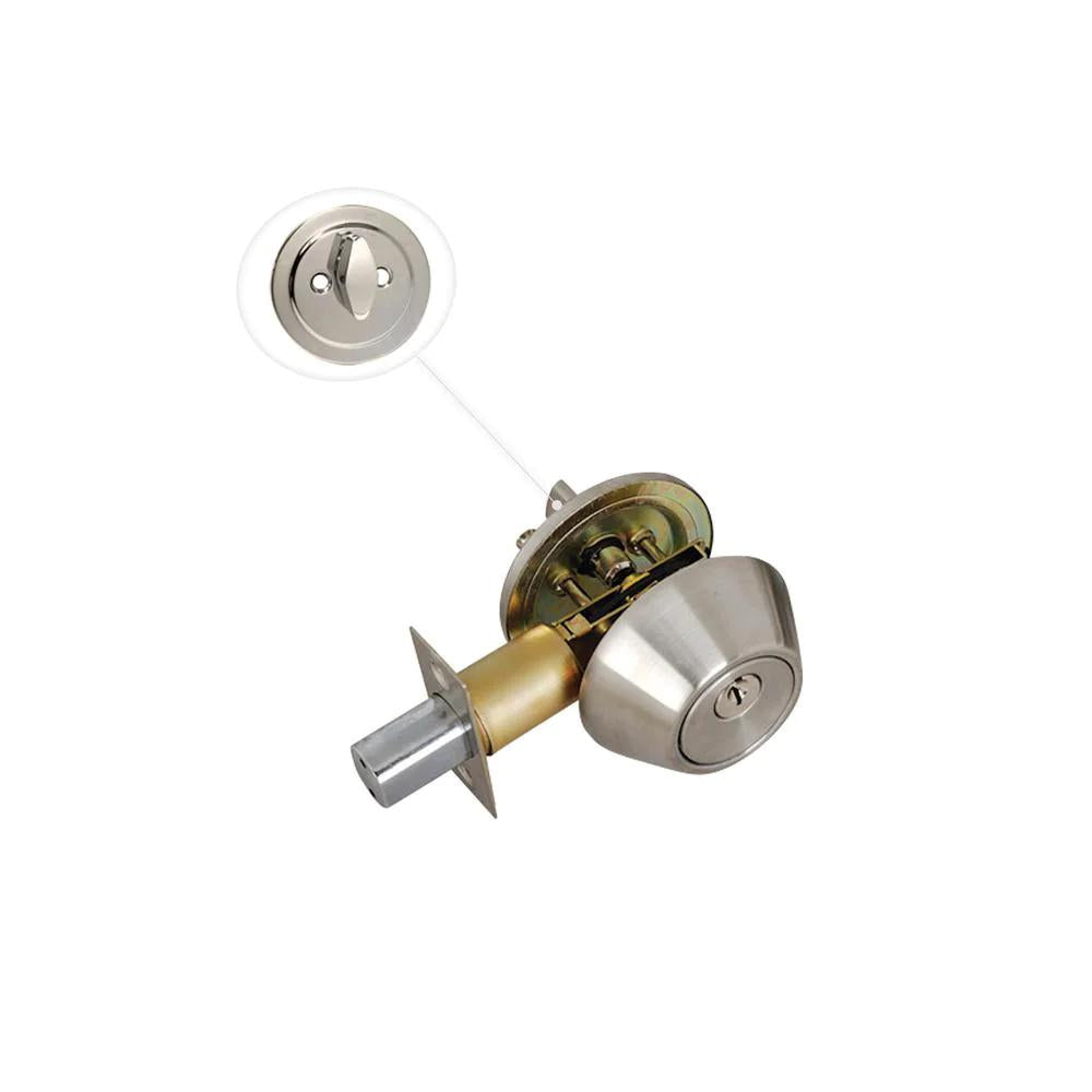 Steel Entry Door Knob Combo Lock Set with Deadbolt and Total 24 Keys, Keyed Alike (4-Pack)
