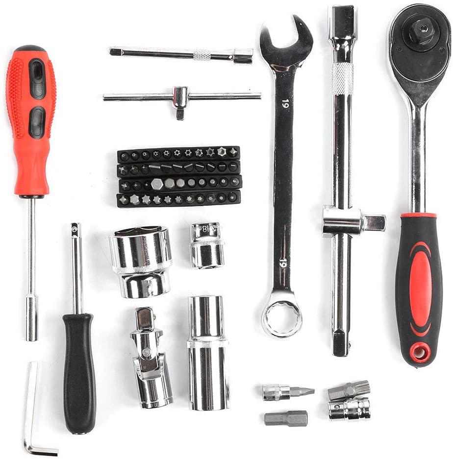 Ratchet Wrench Set,215Pcs Ratchet Wrench Kits1/4in 3/8in 1/2in Socket Set Tool Kits Mechanic Socket Tool for Daily Use or Repairing