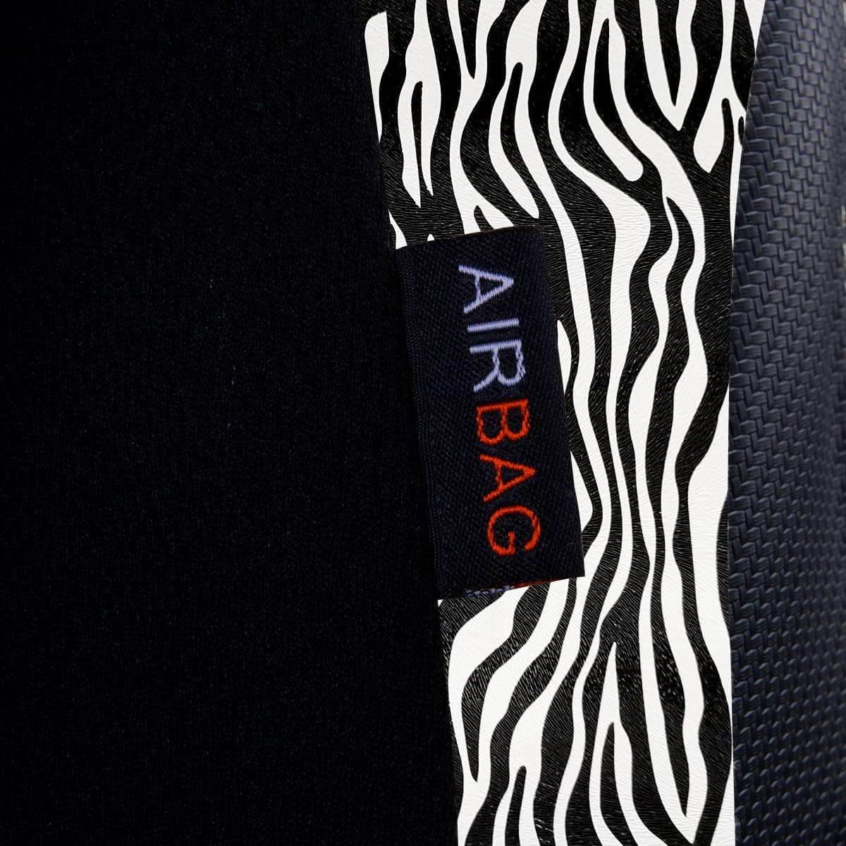Flying Banner car seat Covers Protects Zebra Printing Faux Leather Carbon Fiber Front Pair Carbon Fibre