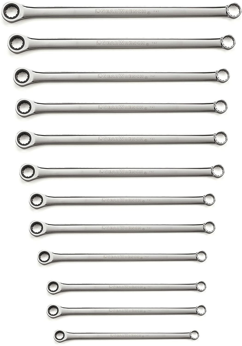 GEARWRENCH 12 Pc. GearBox 12 Pt. XL Ratcheting Double Box Wrench Set, Metric - 85988
