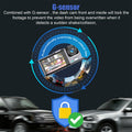 3 Channel Dash Cam Front And Rear Inside, 1080P Car DVR Camera Video Recorder G-Sensor Night Vision/ParMonitor/Accident Lock/Loop Recording