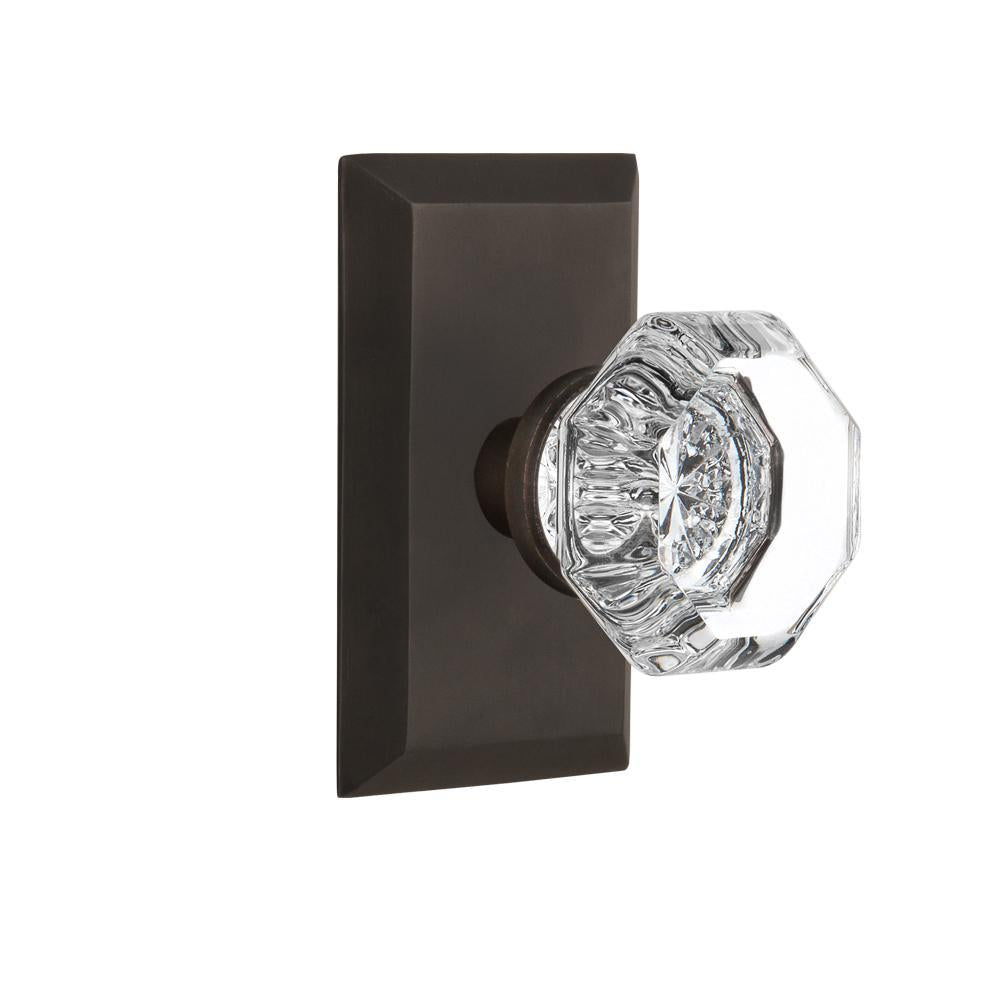 Studio Plate Double Dummy Waldorf Door Knob in Oil-Rubbed Bronze