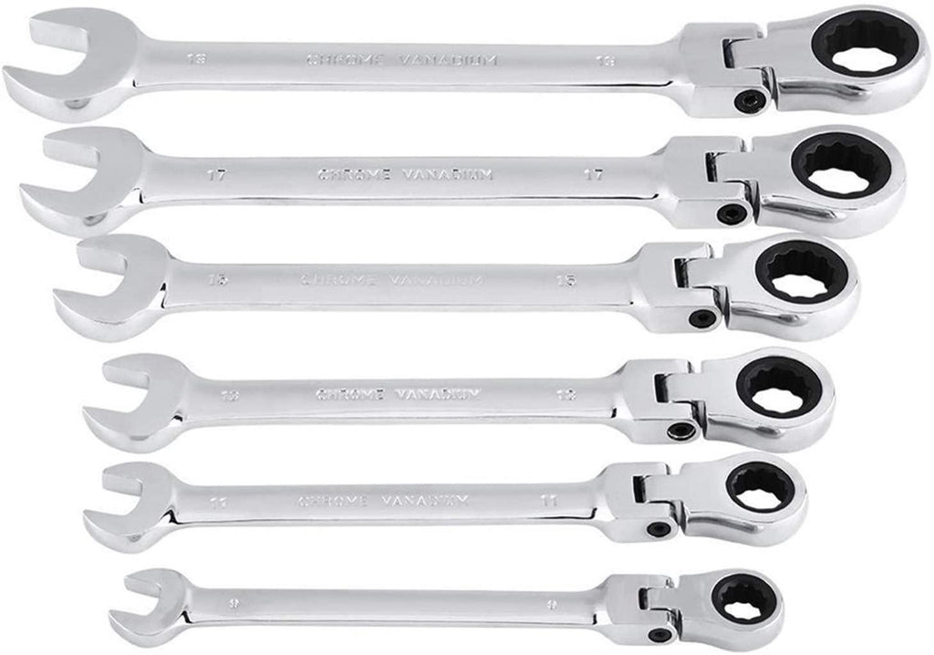 Hand Tools Set Hand Tool Set 12 Pcs Ratche Wrench Set Torque Socket Spanner 8-19mm Ratcheting Wrench Spanners Garafor Auto Car Repair Tools (Size : Fixed Head)
