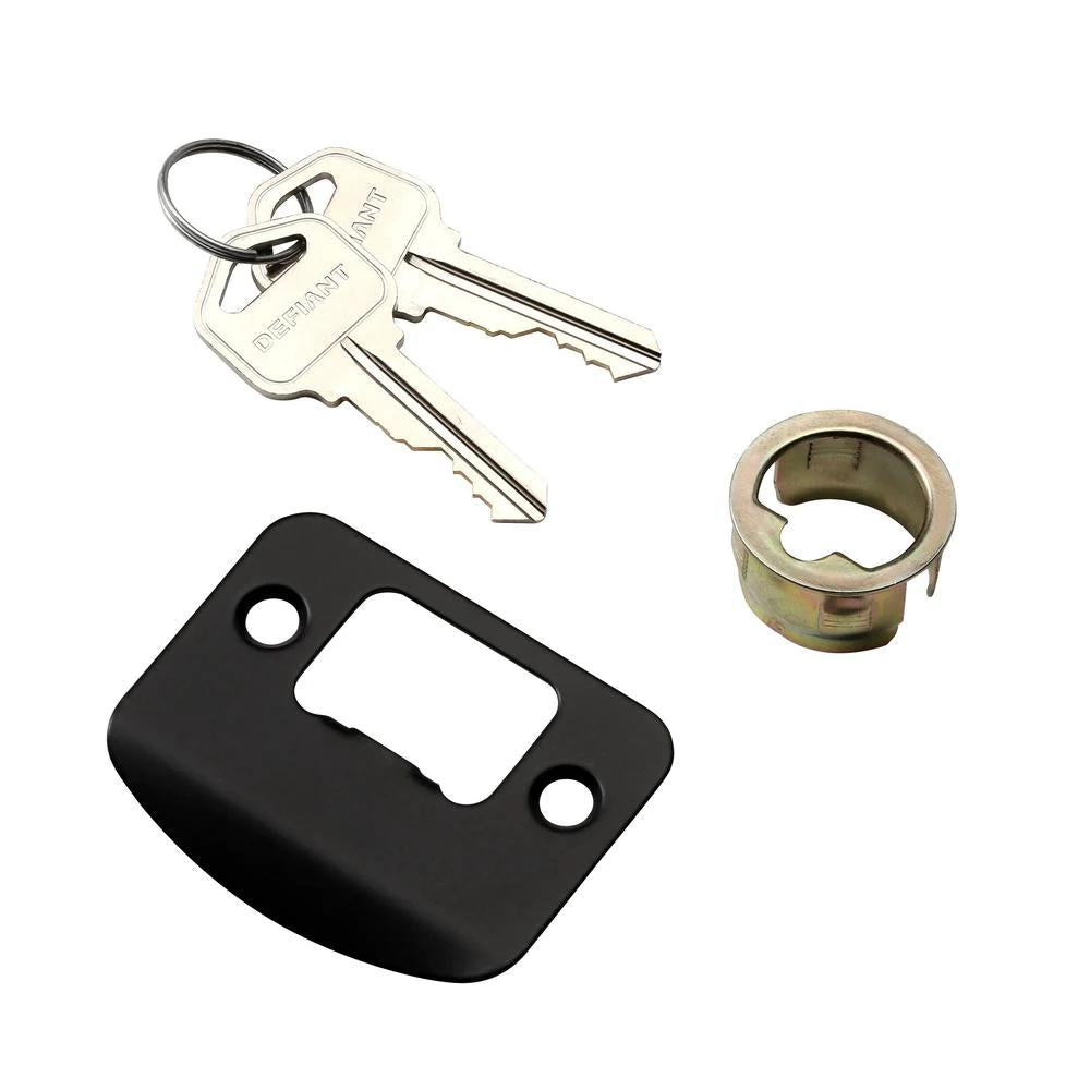 WestMatte Black Keyed Entry Door Lever with Square Rose