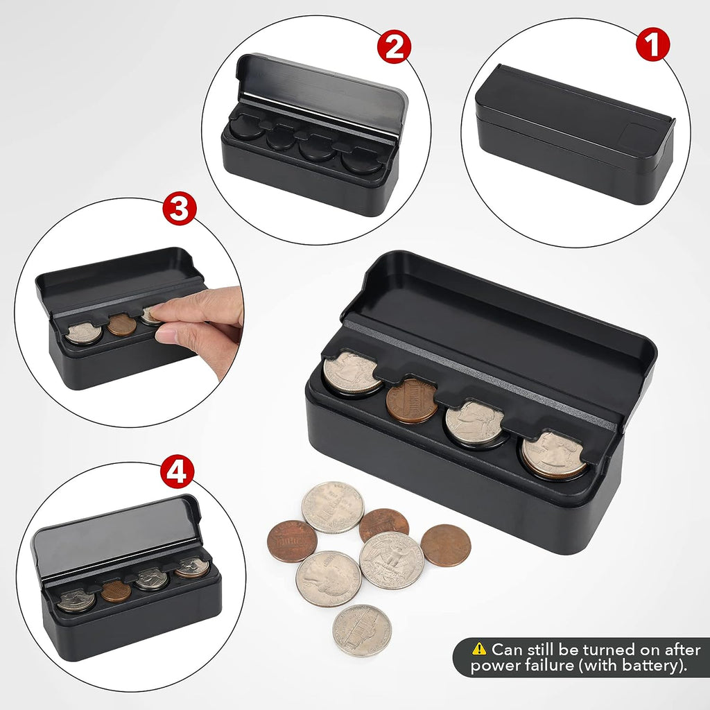 SINGARO Coin Holder for Car, Universal Car Coin Change Organizer, Car Coin Holder Compatible with Coins of Different Sizes, Car Interior Accessories, Suitable for Most Cars, Trucks(2 Pack)