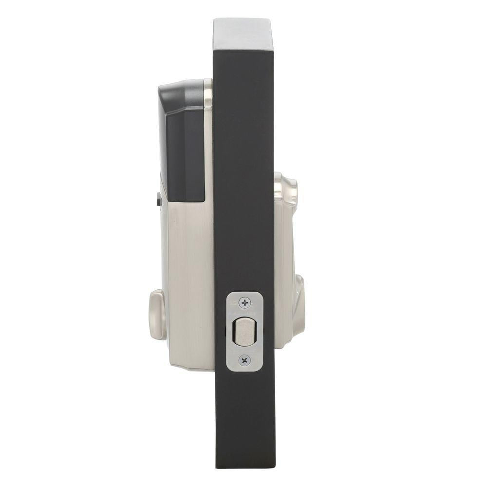 Camelot Satin Nickel Connect Smart Door Lock with Alarm (2-Pack)