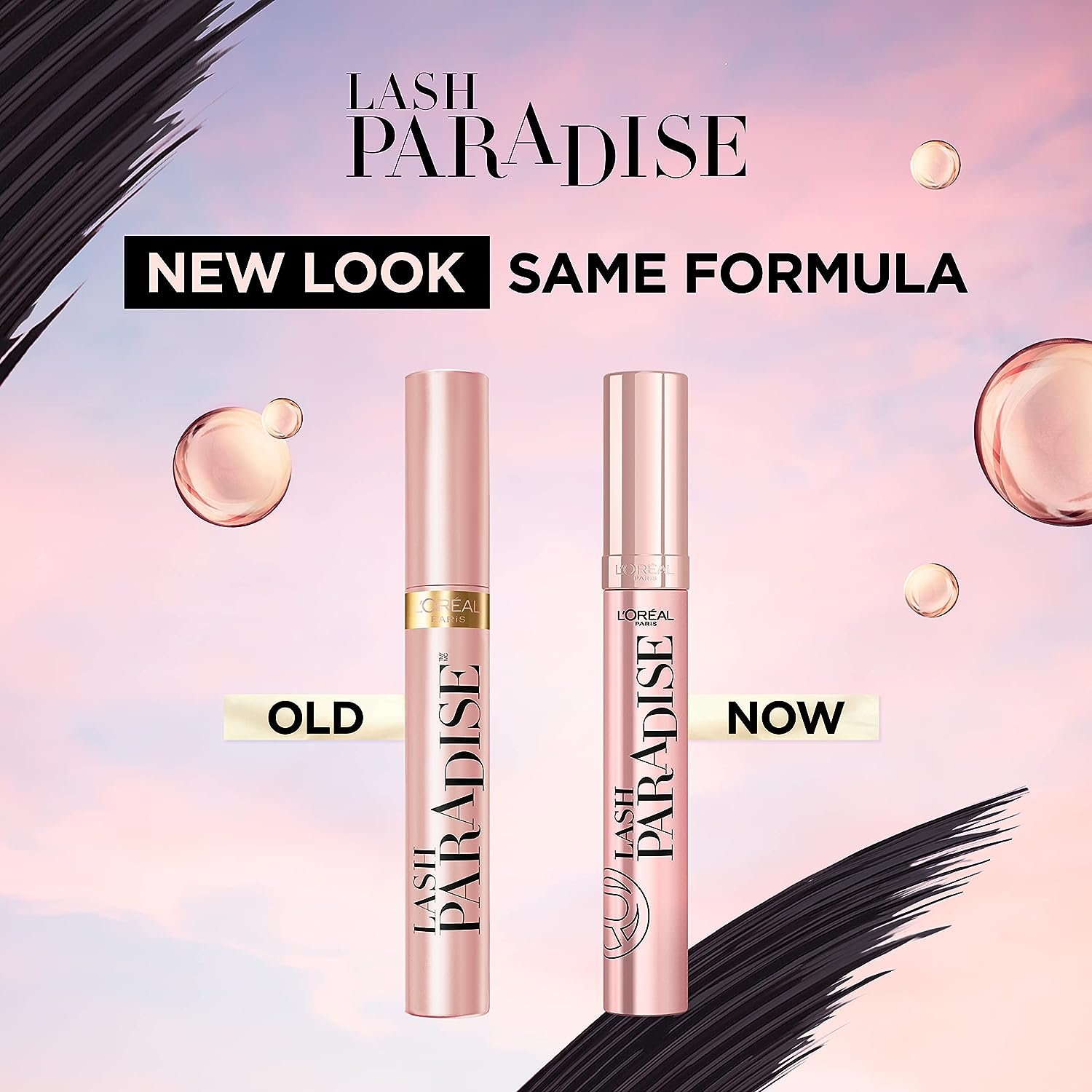 L'Oreal Paris Makeup Lash Paradise Mascara, Voluptuous Volume, Intense Length, Feathery Soft Full Lashes, No Flaking, No Smudging, No Clumping, Mystic Black, 0.28 Fl Oz (Pack of 1)