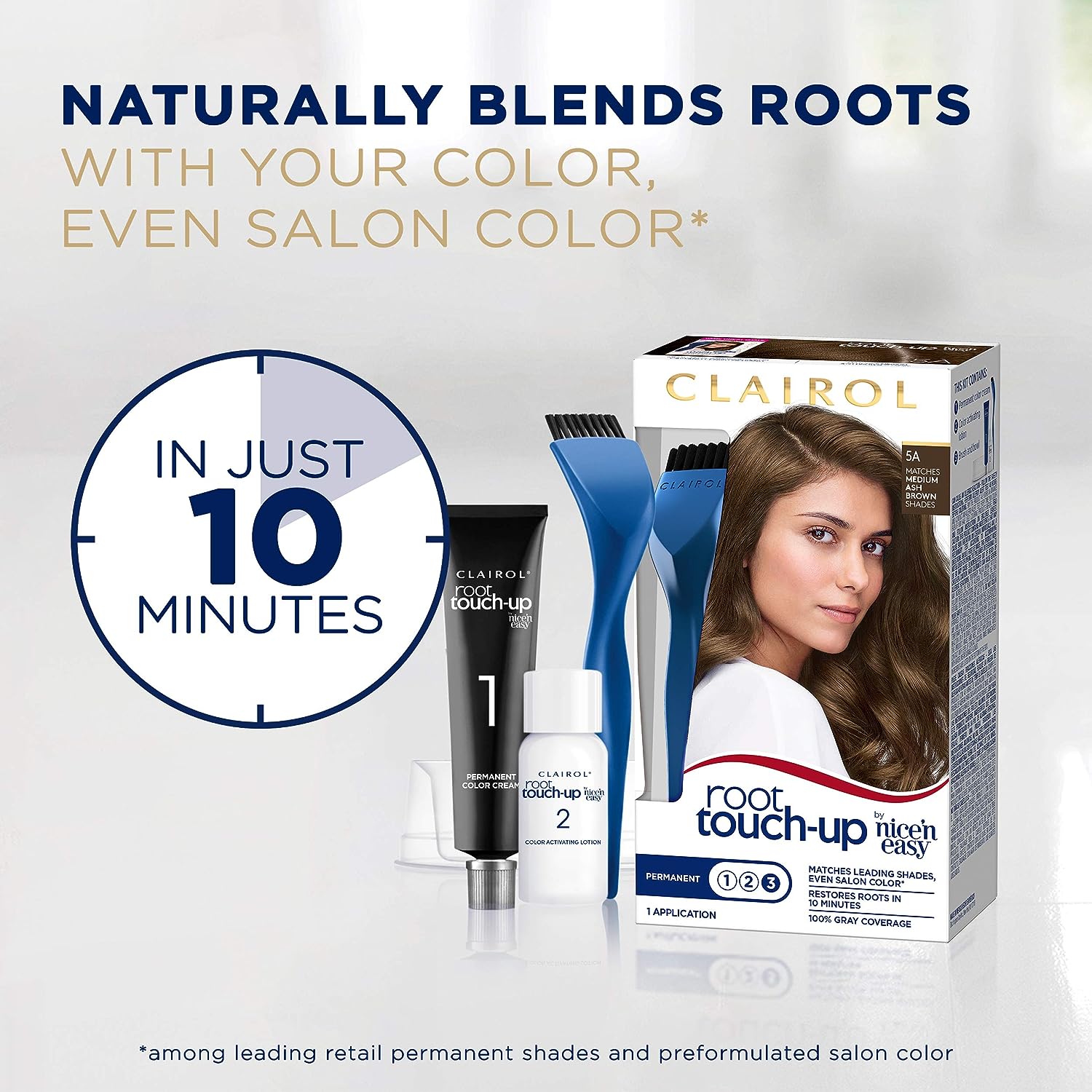 Clairol Root Touch-Up by Nice'n Easy Permanent Hair Dye, 9 Light Blonde Hair Color, Pack of 2