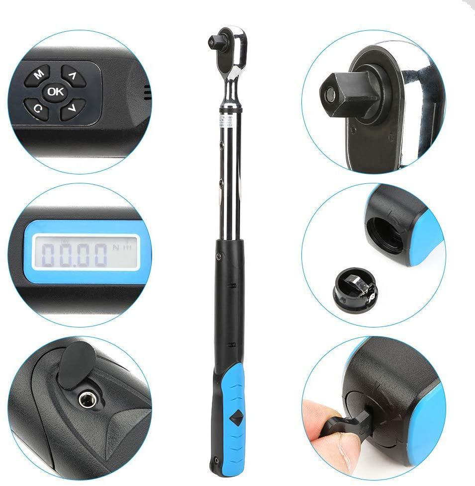 HAND TOOLS Spanners Wrenches Torque Wrench 135N.m 1/2'' Digital High Accuracy Torsion Bidirectional Ratchet Head Electronic Wrench Hand Tools wrenches set