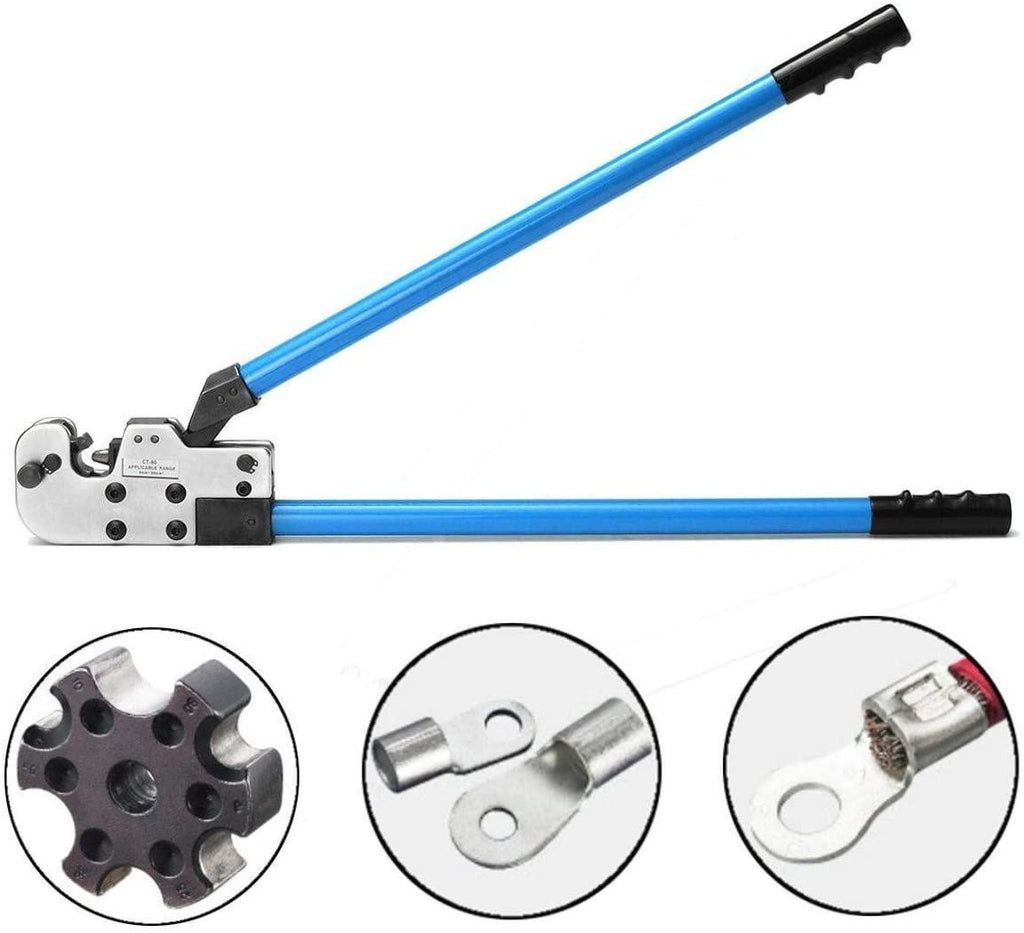 ZUQIEE Pliers Pliers Hand Tool，Crimping Plier 8-3/0 08-80mm² Terminal Cable Lug Plug Crimper