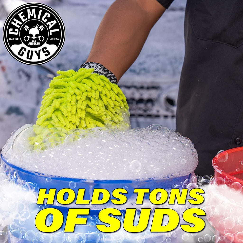 Chemical Guys CWS_402M Car Wash Starter Bundle – Mr. Pink Foaming Car Wash Soap, 128 oz fl oz (1 Gallon) with Green Chenille Wash Mitt (2 Items) Works on Cars, Trucks, SUVs, Jeeps, RVs &amp; More