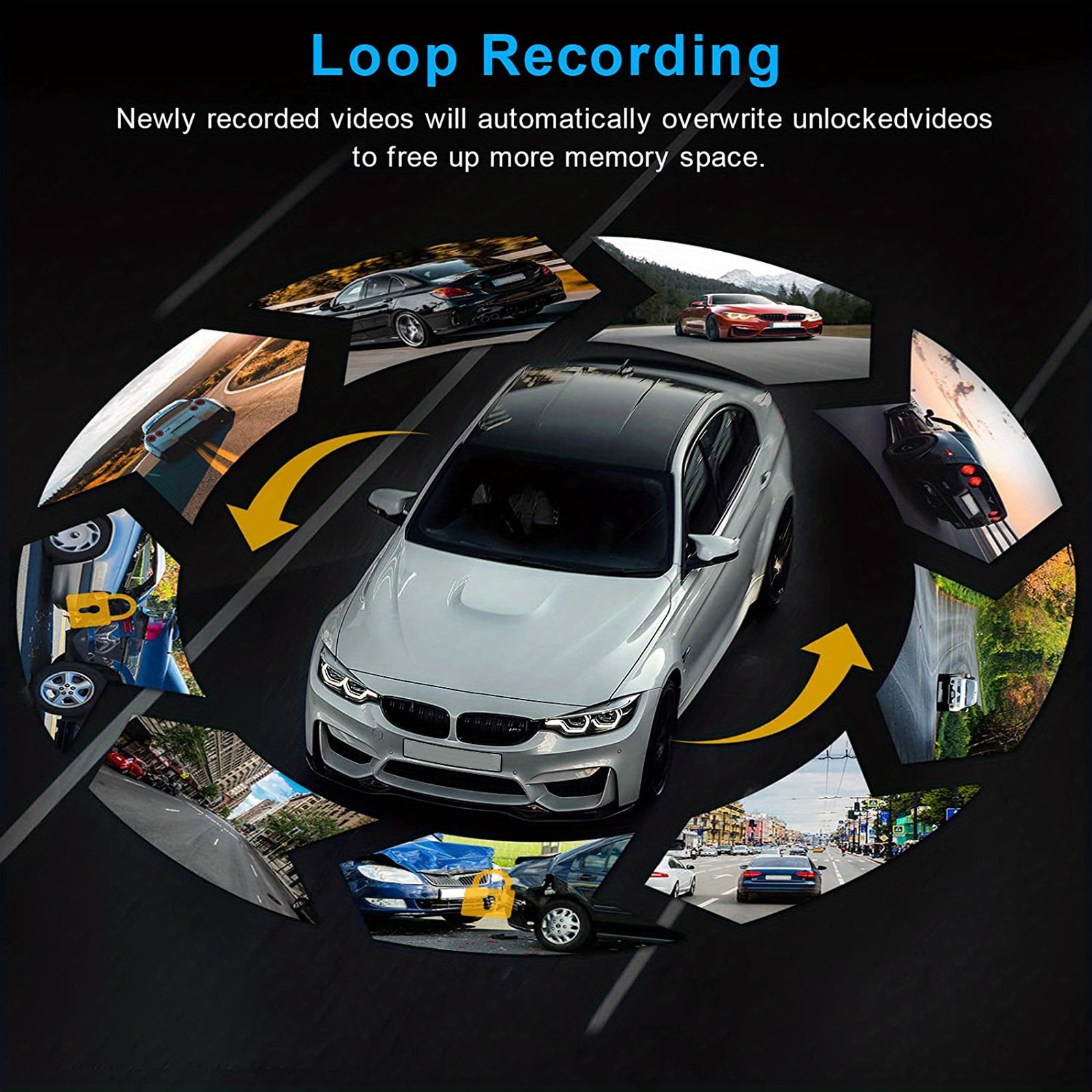 Dash Camera Front And Inside With 32G SD Card, 3.16inch Dash Cam 1080P, G Sensor High Definition Night Vision Loop Recording Wide Angle Car DVR