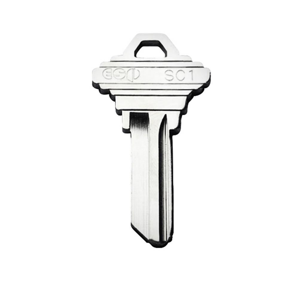 Brass Grade 3 Entry Door Knob with 12 SC1 Keys (6-Pack, Keyed Alike)