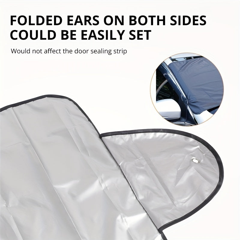 1pc Keep Your Car Protected From Snow And Sun With Our Foldable Windshield Cover