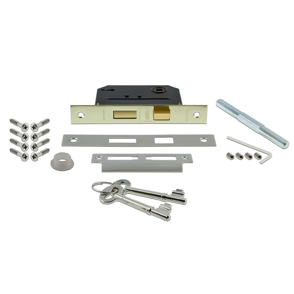 York Plate Interior Mortise Black Porcelain Door Knob in Satin Nickel
