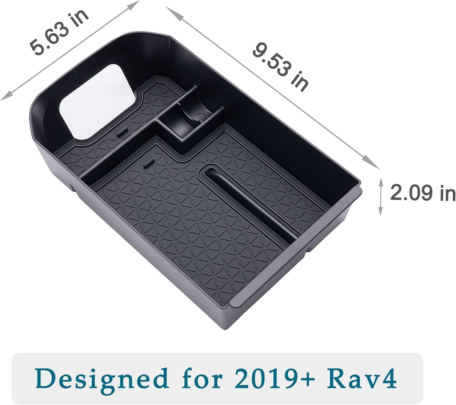JDMCAR Center Console Tray Organizer Compatible with Toyota RAV4 Accessories 2023 2023 2023 2023 2023 and 2021-2023 RAV4 Prime, Armrest Insert Container ABS Material Secondary Storage Box