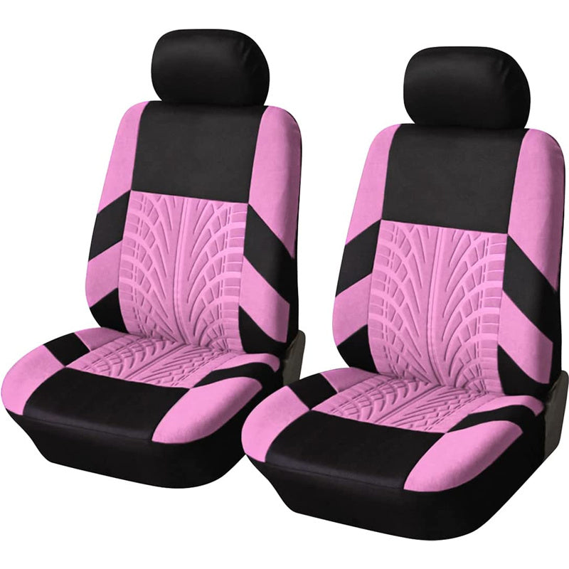 Car Seat Covers, Polyester Front Pairs Gray Black Tan Blue Red Car Seat Cushion Universal Car Seat Protector Decoration Auto Accessories Thick Foam