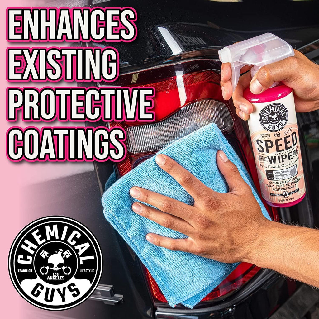 Chemical Guys CWS_402_64QDSW Car Wash &amp; Quick Detailer Bundle - Mr. Pink Foaming Car Wash Soap, 64 fl oz (Half Gallon) + Speed Wipe Sprayable Gloss &amp; Quick Detailer, 16 fl oz (2 Items)