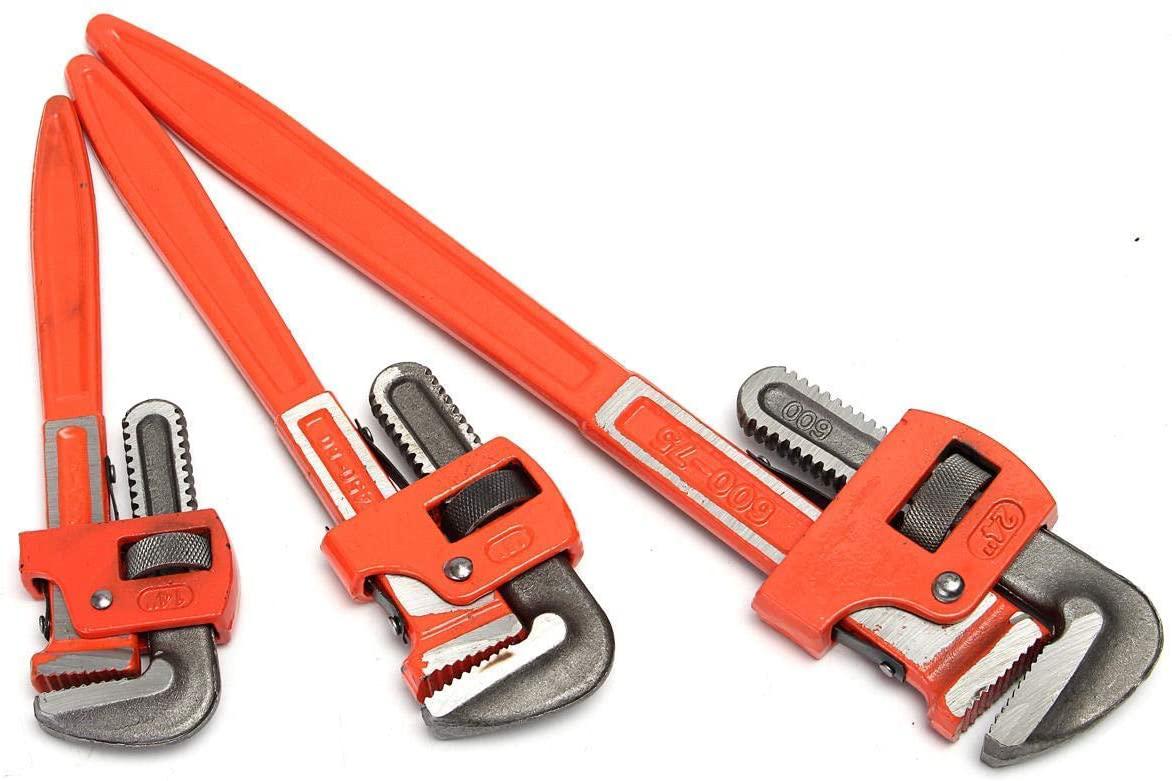 Peixiang Sturdy Repair Wrench 3Pcs Heavy Duty Pipe Wrench Adjustable Set 14inch 18inch 24inch Monkey Soft Grip Safety