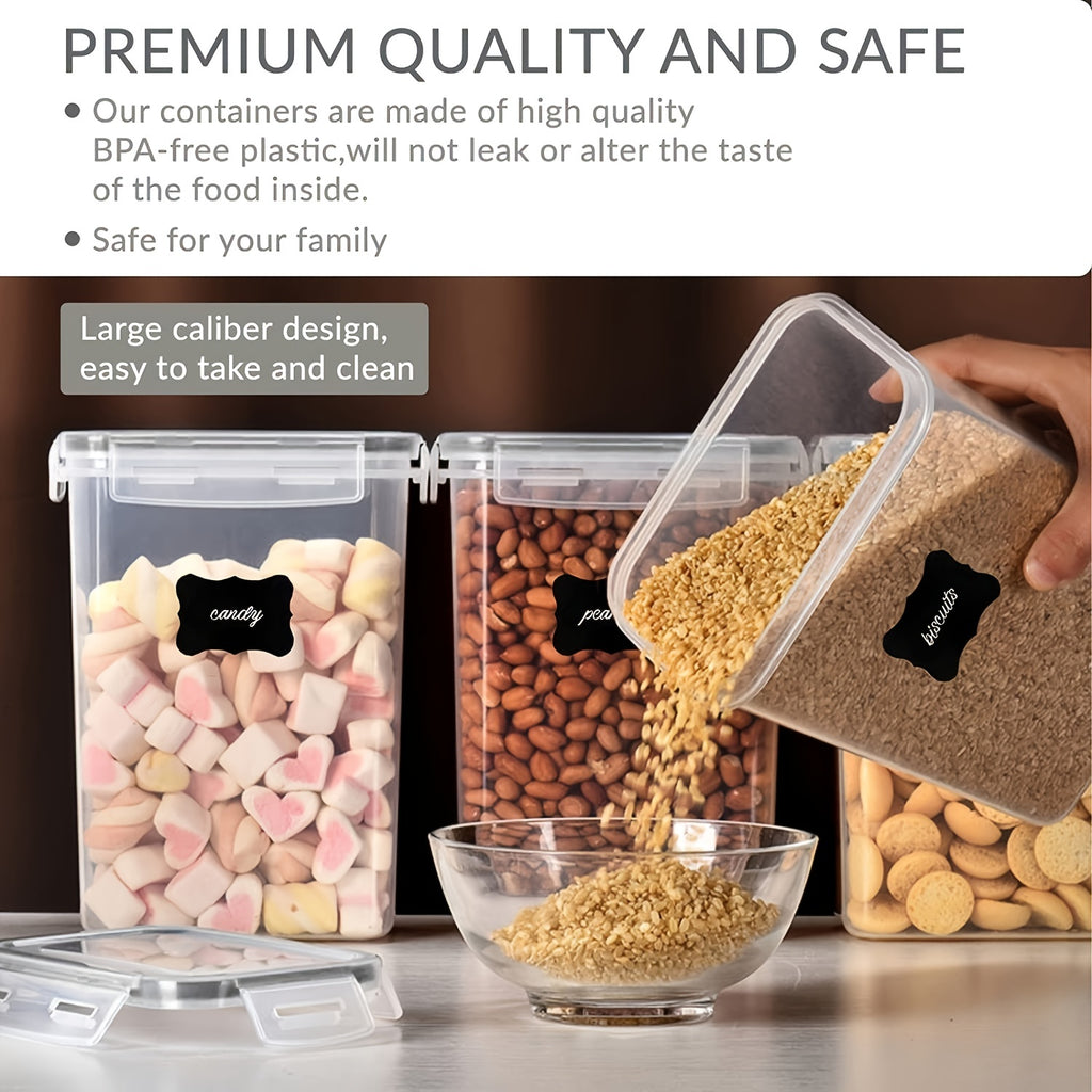 2/6pcs Airtight Food StoraContainers 54oz/1.6L Plastic BPA PP Material Kitchen Pantry Containers For Sugar, Flour, Baking, Dishwasher Safe