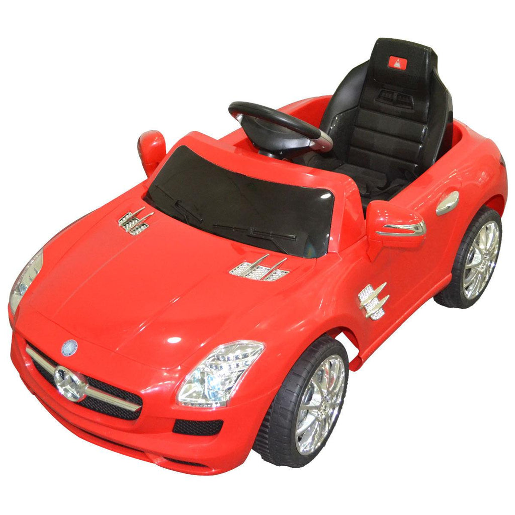 Goplus red mercedes benz sls r/c mp3 kids ride on car electric battery toy