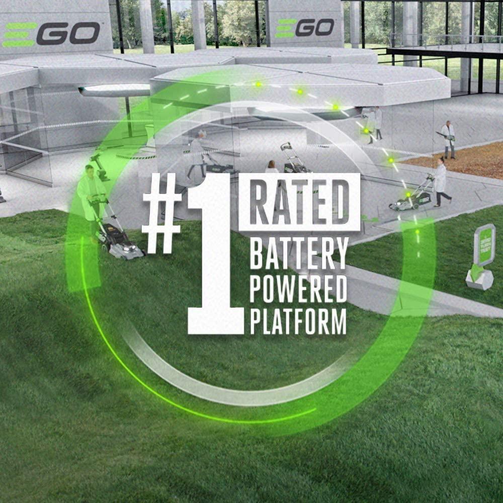 EGO Power+ LM2021 20-Inch 56-Volt Lithium-ion Cordless Battery Walk Behind Push Lawn Mower & ST1502XY 15-Inch Foldable Shaft String Trimmer with Rapid Reload Head 2.5Ah Battery & Charger Included