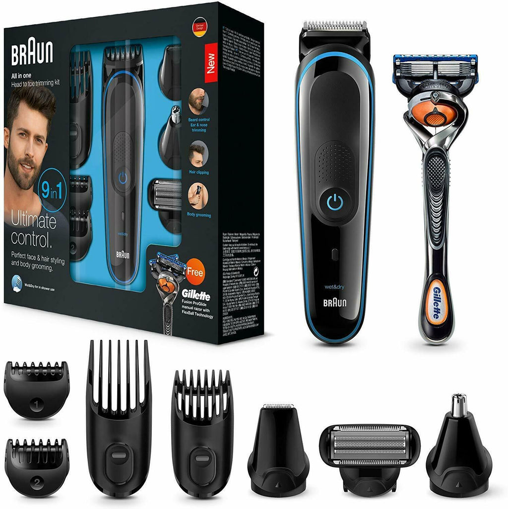 Braun 9 on 1 MGK3085 Cuts Beards Mens all on 1 Blades Sharp 13 Fittings