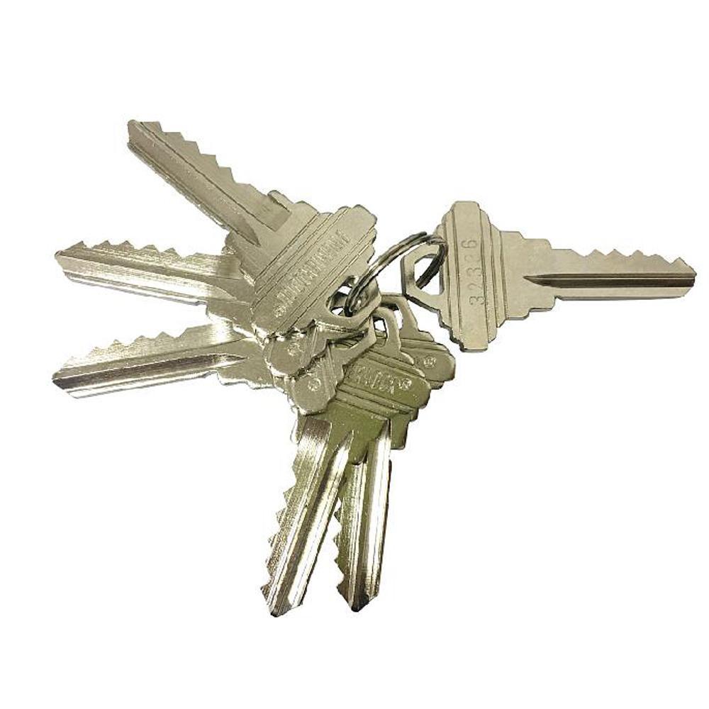 Steel Grade 3 Combo Lock Set with Entry Door Knob and Deadbolt, 72 SC1 Keys Total, (12-Pack, Keyed Alike)