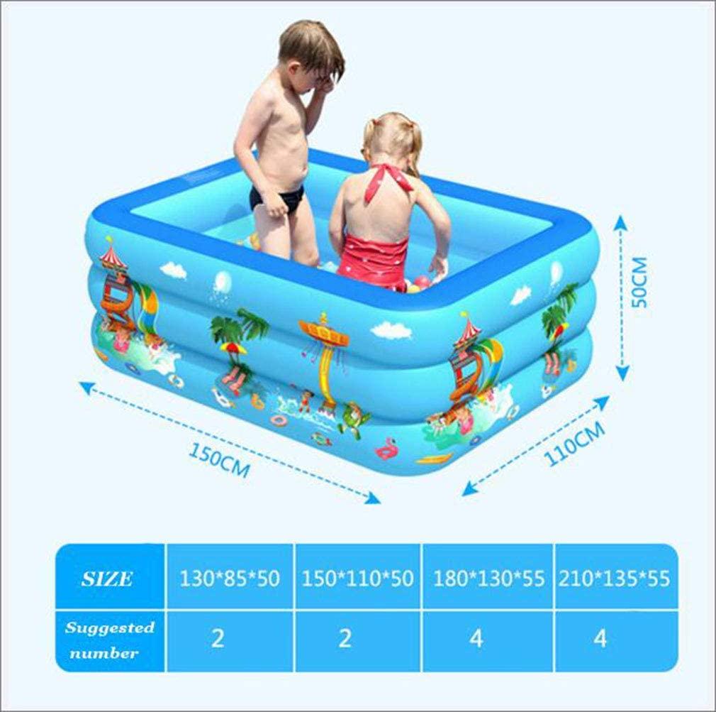 Outdoor Kids Swimming Pool, Paddling Pool Tub, PVC Abrasion-Resistant Inflatable Swimming Pool, Family Swimming Pool Above Ground,210cm
