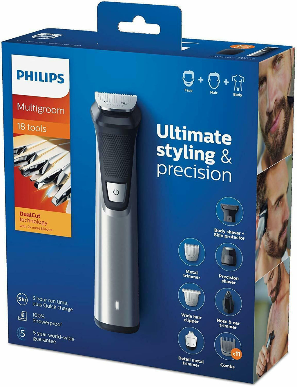 Philips MG7770/15 18 on 1 - Cotapelos all on One Hair Beard and Body 5 Hours