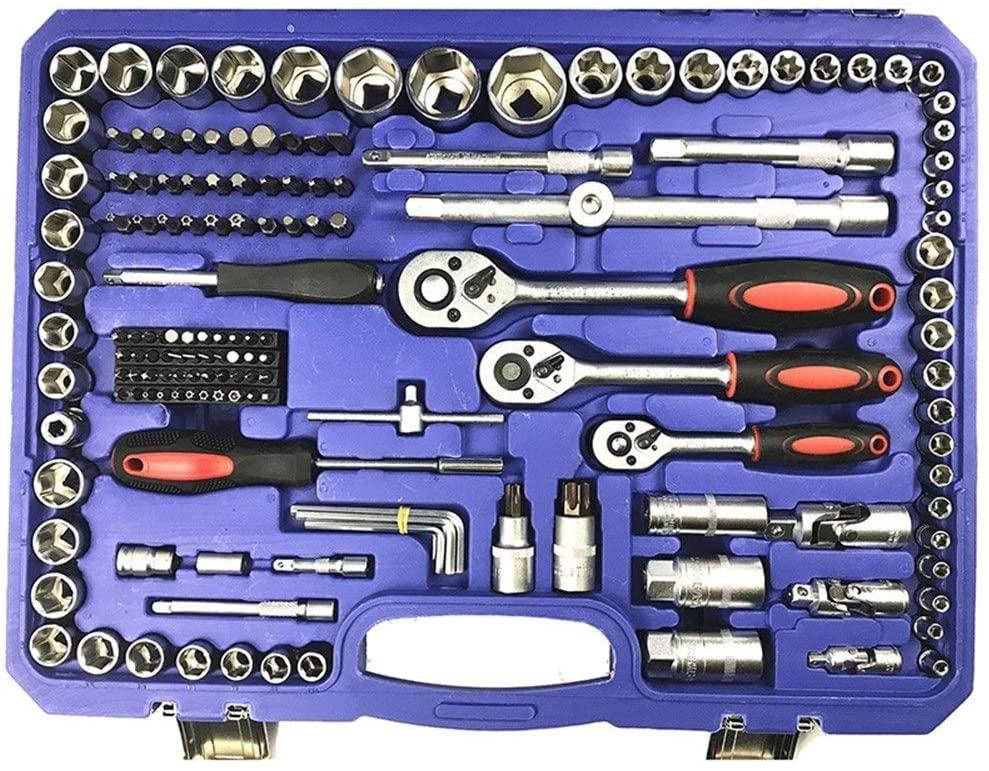 CHUNSHENN Hand Tools Socket Wrench Tool Set Auto Repair Mixed Tool Combination Ratchet Torque Wrench Tools Kit Auto Repairing Tool Sets Hand Tools
