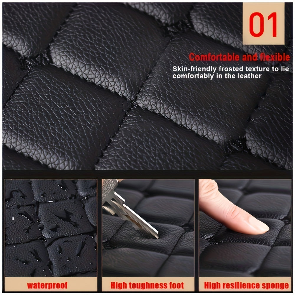 5pcs Car Floor Mats Universal Waterproof Front Rear Full Set Auto Rugs Leather Car Carpet Accessories