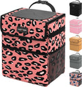 HOTOR Car Trash Can, Leak-Proof Car Garbage for The Back/Front/Console of Any Cars,Sedans, SUVs &amp; Trucks Easy-to-Install Car Accessory Interior, Leopard Pink