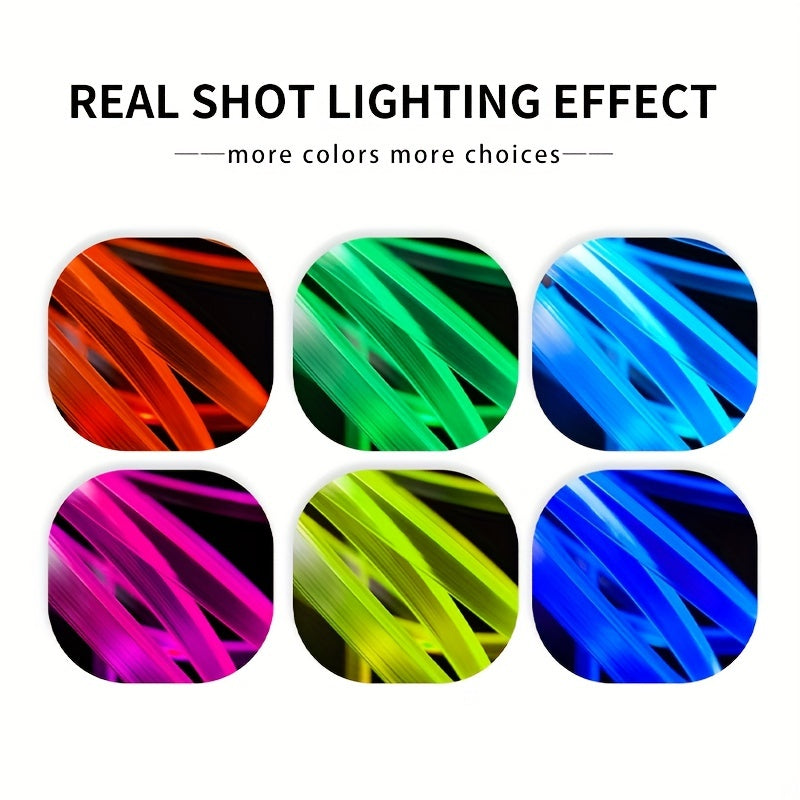 7-color Car Interior Lights, Decorative Ambient Lights Neon RGB LED Strips  USB Fiber Optic Lights