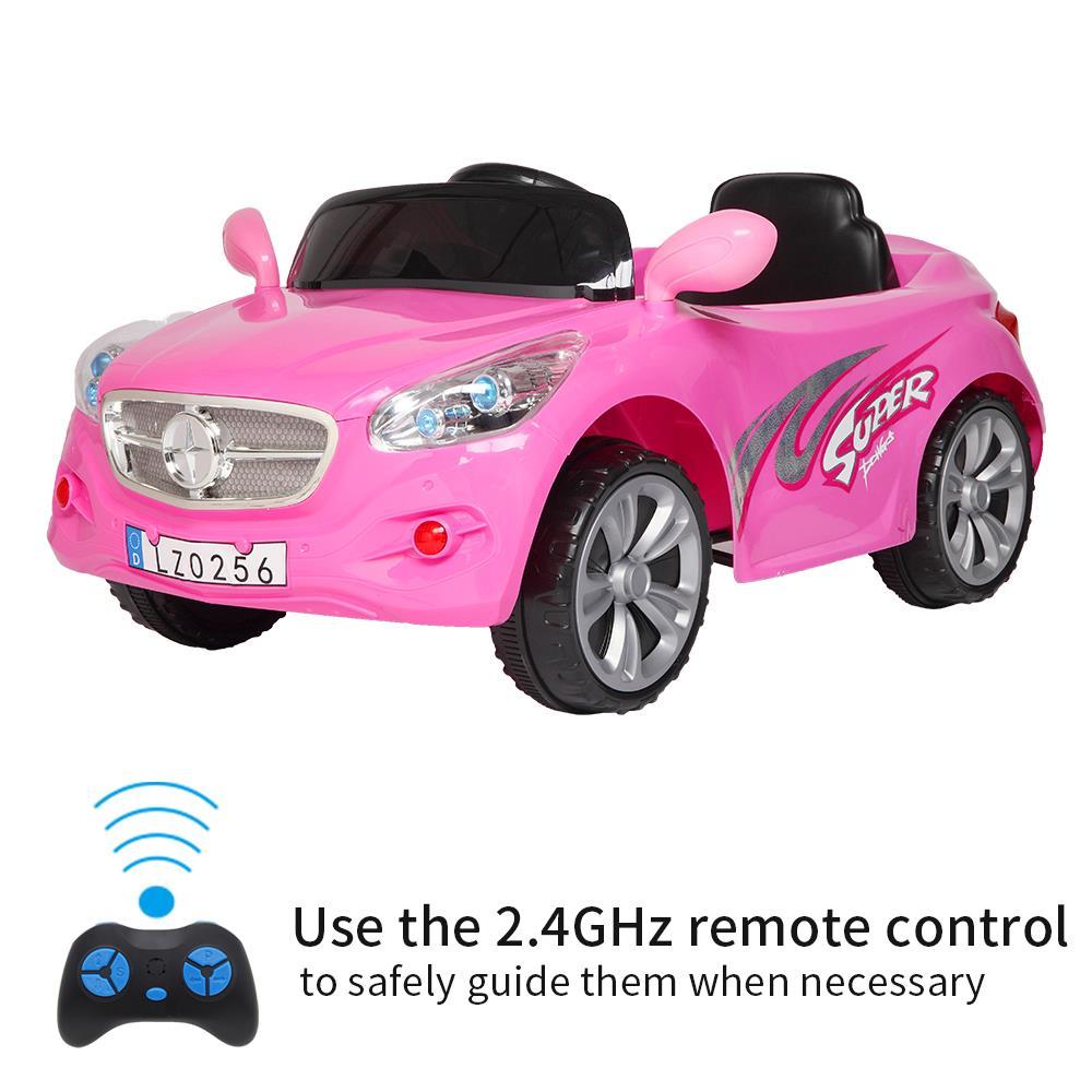 Zimtown Ride-On Car Electric Car with 35W*2 12V7AH*1 Battery Children Car Pre-Programmed Music and Ride on Car Remote control Pink