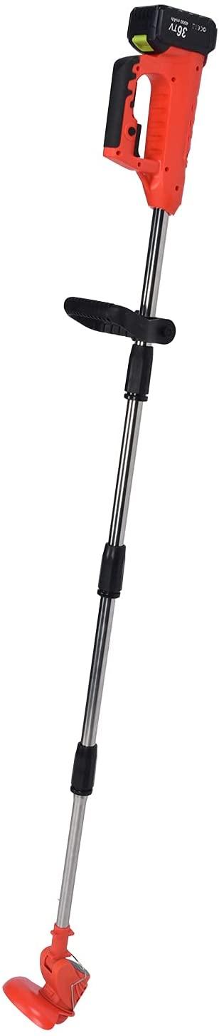 Grass Trimmer Telescopic Rod Design, Grass Trimmer With Battery Multifunction 650W Handheld Lawn Mower Kit Garden Accessory Speed up to 6000r/min(100-240V)