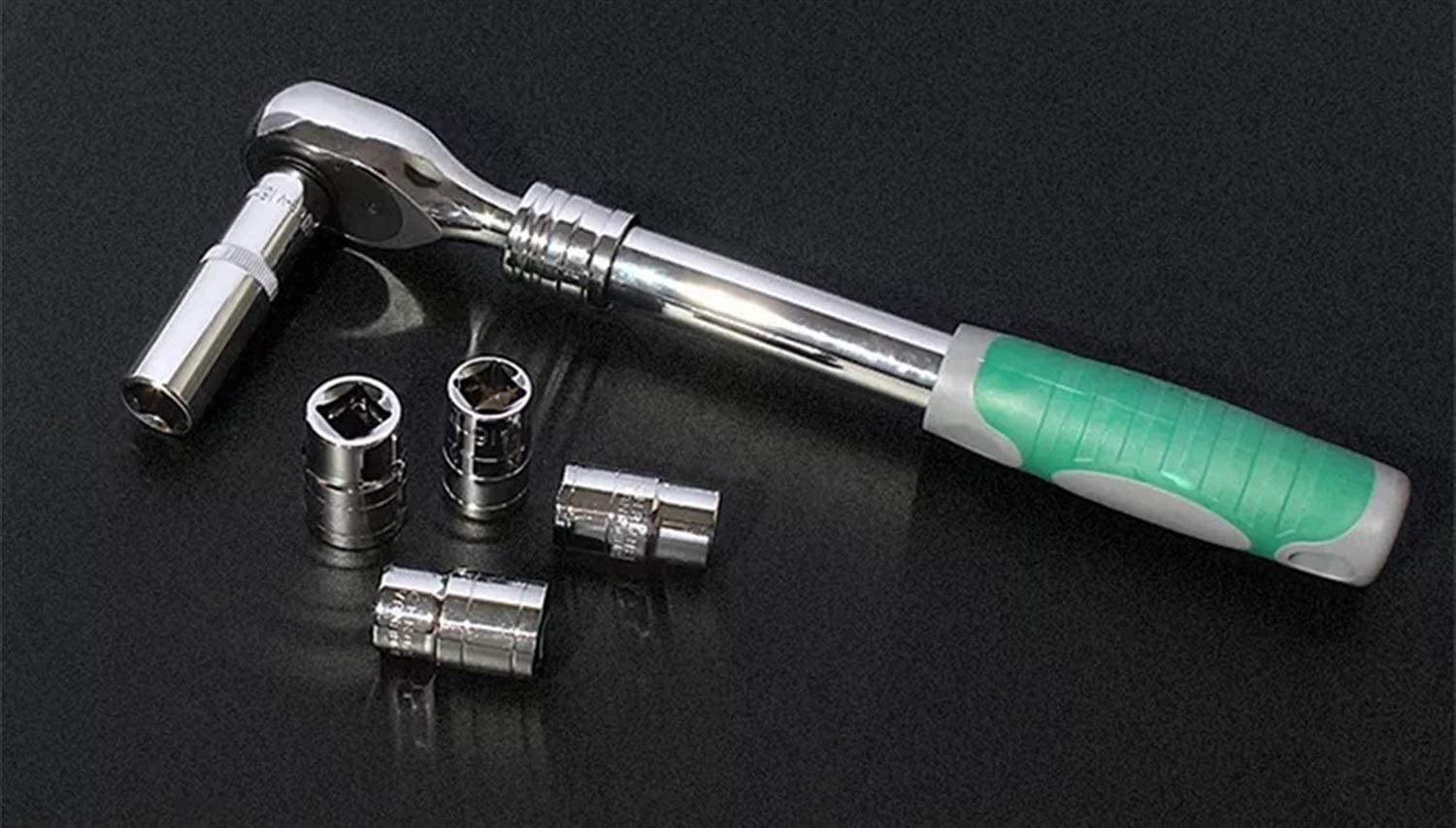 Singlin58 Tool 3pcs 1/2Inch Auto Telescopic Ratchet Wrench Universal Key Spanner Length 31-44cm Torque Wrench Car Bike Repair Tools Universal Hand Tools Bike